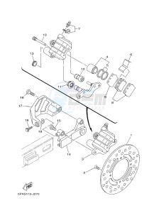 YZ85LW (1SNA 1SNC 1SPA 1SPC) drawing REAR BRAKE CALIPER