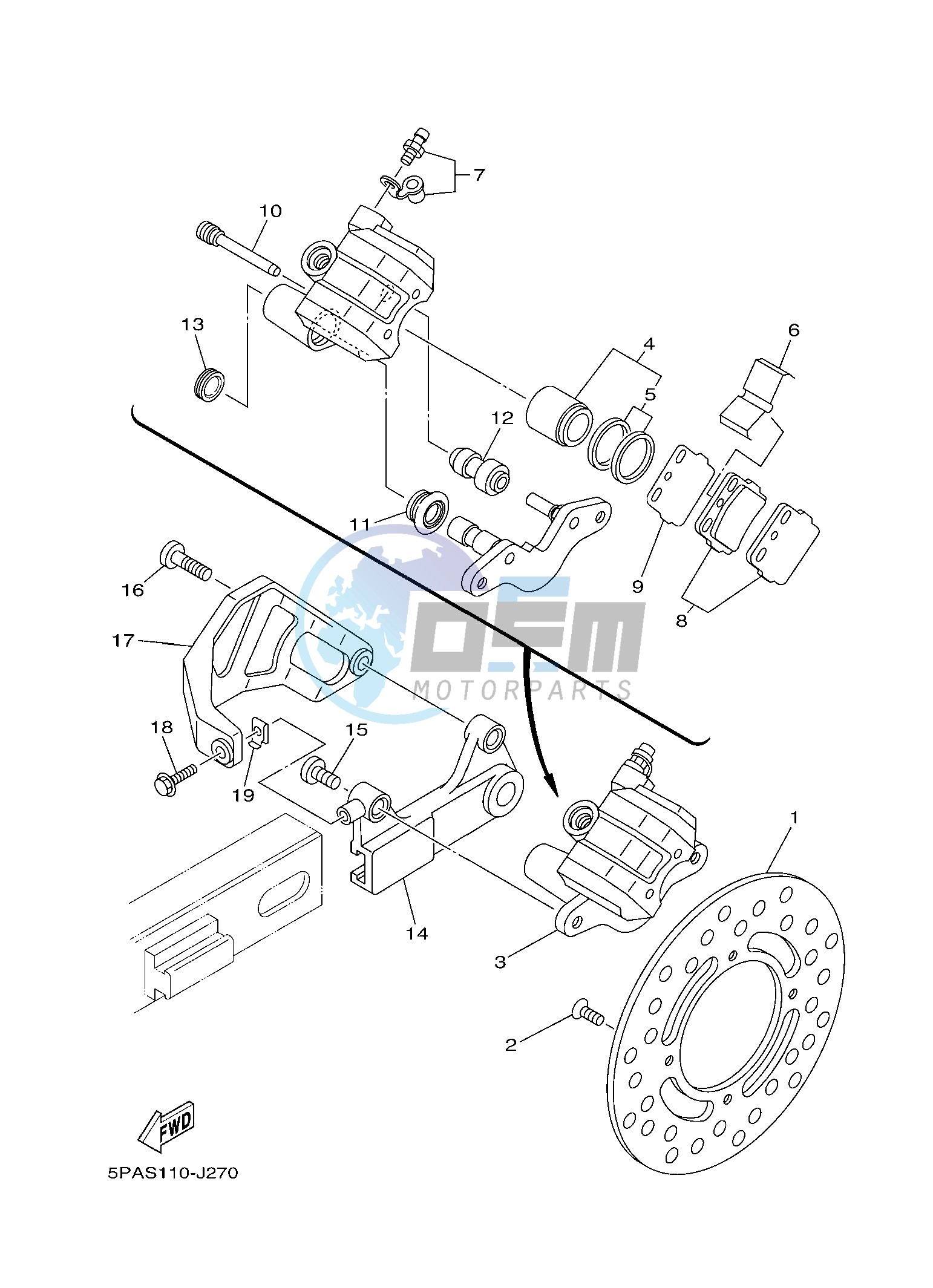 REAR BRAKE CALIPER