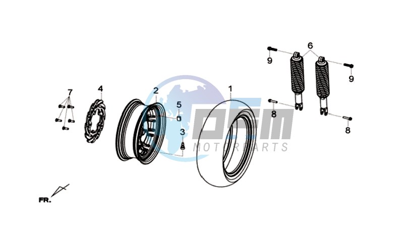 REAR WHEEL - SHOCK ABSORBERS