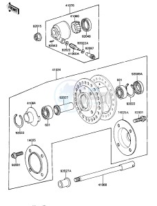 KZ 1000 M [CSR] (M1-M2) [CSR] drawing FRONT HUB