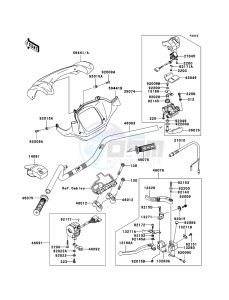 KVF650 4x4 KVF650-D1 EU GB drawing Handlebar