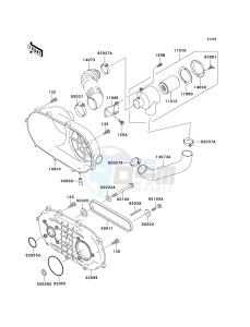 KAF 300 D [MULE 520] (D1-D2) [MULE 520] drawing CONVERTER COVER_DRIVE BELT