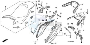 CB600FA9 Spain - (SP / ABS 25K) drawing SEAT/REAR COWL