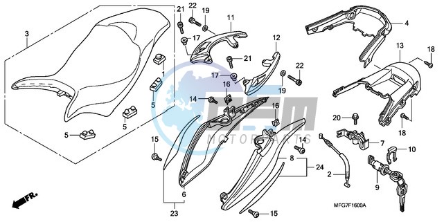 SEAT/REAR COWL