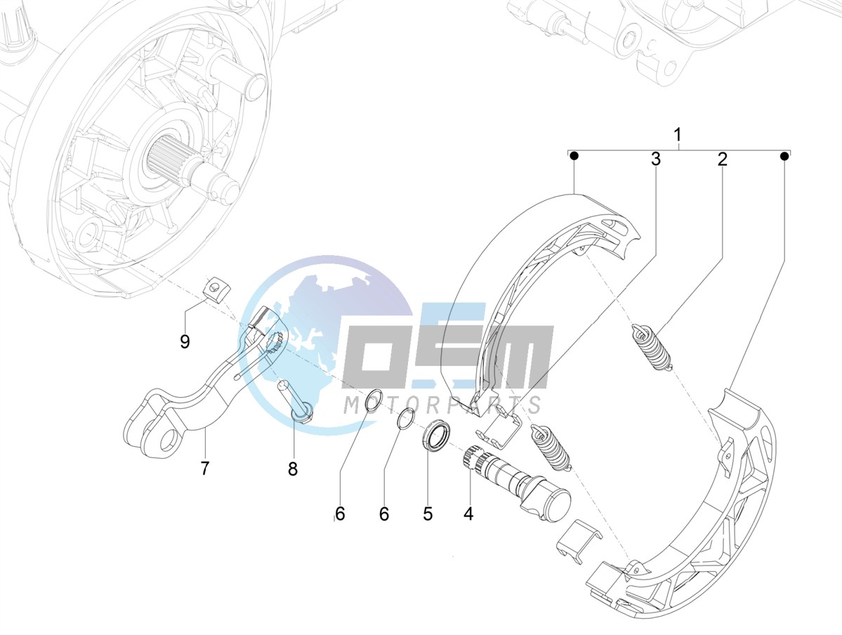 Rear brake - Brake jaw