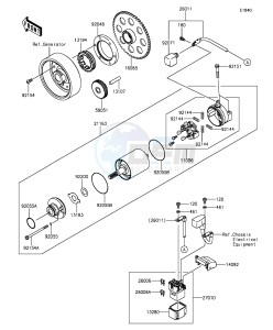 Z1000SX ZX1000LFF FR GB XX (EU ME A(FRICA) drawing Starter Motor