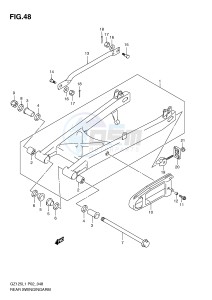 GZ125 (P02) drawing REAR SWINGING ARM