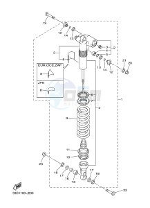 YZ450F (33DD 33DE 33DF 33DG) drawing REAR SUSPENSION