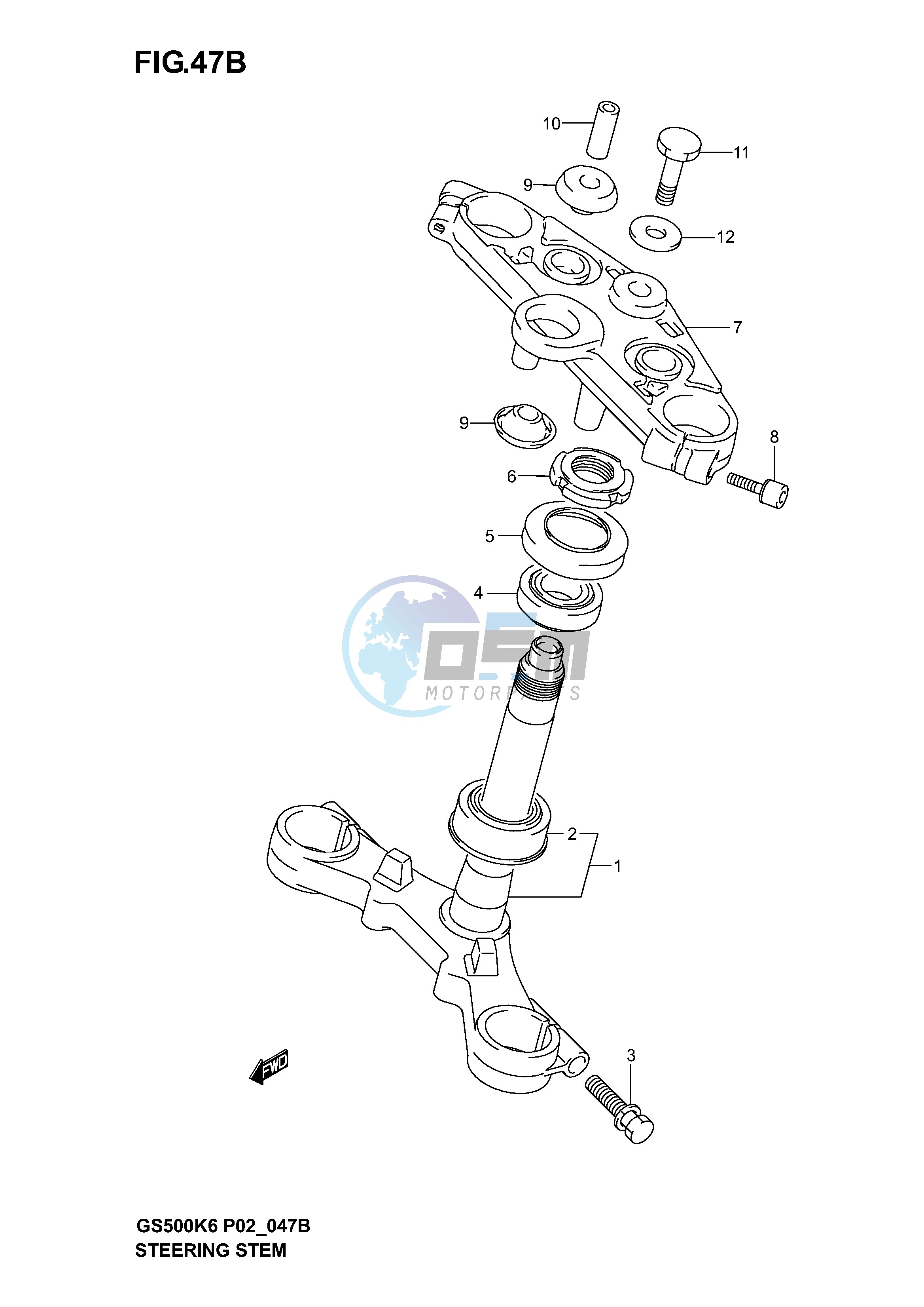 STEERING STEM (GS500FK4 K5 K6 FUK4 K5 K6)