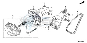 CB1100SAE CB1100 UK - (E) drawing TAILLIGHT