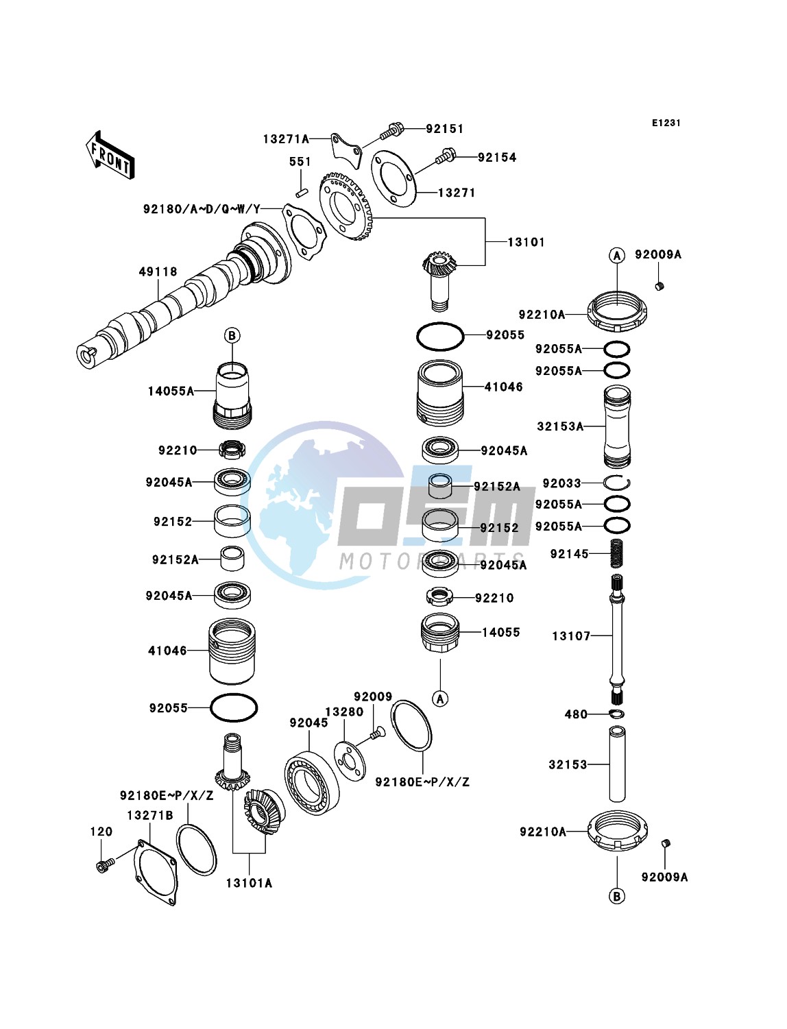 Camshaft(s)/Bevel Gear