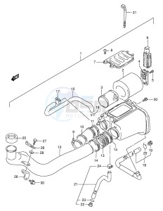 LT-F300 (E24) drawing AIR CLEANER (MODEL X)