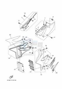 YZ125 (B0VB) drawing SIDE COVER