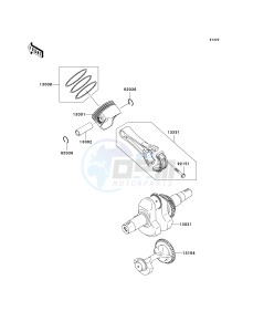 KAF 400 A [MULE 610 4X4] (A6F-AF) A8F drawing CRANKSHAFT_PISTON-- S- -