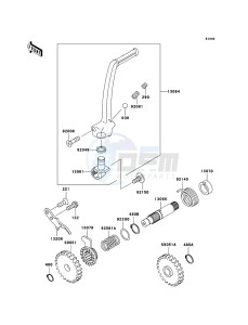 KX85_/_KX85_II KX85BBF EU drawing Kickstarter Mechanism