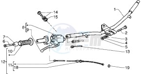 Hexagon 125 GT drawing Handlebars component parts