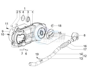 LX 150 4T USA drawing Crankcase cover and cooling