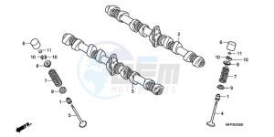 CB13009 BR / CO MME - (BR / CO MME) drawing CAMSHAFT/VALVE