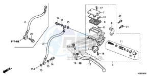 SH125ASE SH125AS UK - (E) drawing REAR BRAKE MASTER CYLINDER