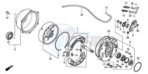 TRX350FE FOURTRAX 350 4X4ES drawing REAR BRAKE PANEL