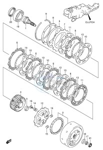 AN650 (E2) Burgman drawing CLUTCH (MODEL K4 K5)