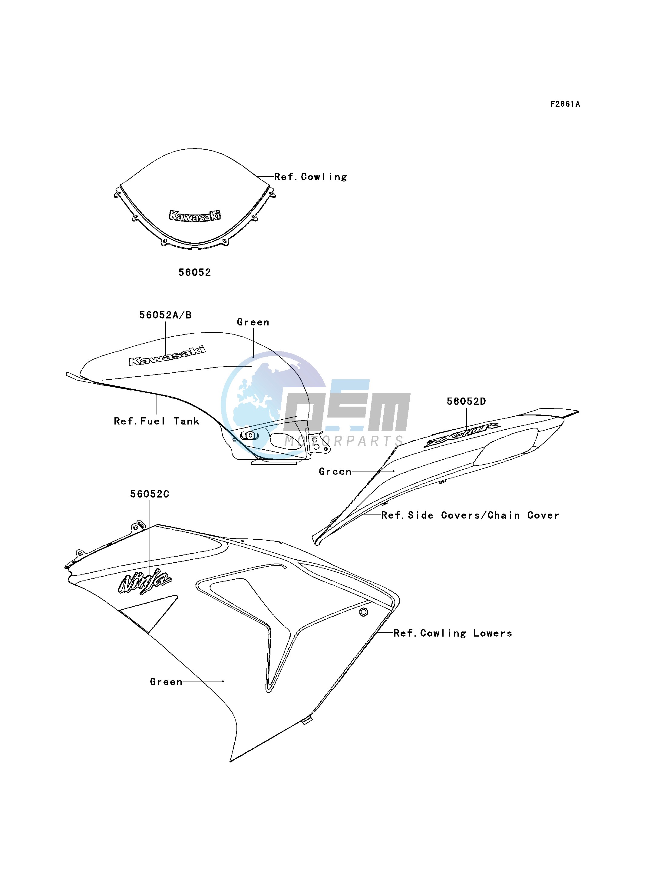 DECALS-- GREEN- --- D6F- -