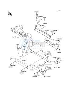 MULE_4010_DIESEL_4X4 KAF950FDF EU drawing Side Covers/Chain Cover