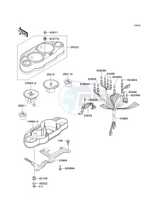 ZX 1100 D [NINJA ZX-11] (D4-D6) [NINJA ZX-11] drawing METER-- S- -