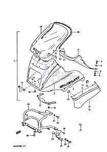 GSX550E (E1) drawing COWLING (GSX550ESE)