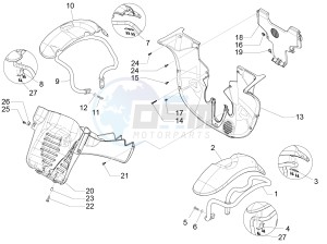 MP3 300 LT Sport ABS drawing Wheel housing - Mudguard