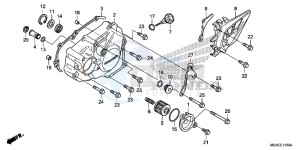 CRF450RD CRF450R Europe Direct - (ED) drawing LEFT CRANKCASE COVER