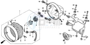 CB250 TWO FIFTY drawing HEADLIGHT (2)