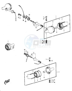 S3 A [MACH II] (A) 400 [MACH II] drawing TURN SIGNALS -- 74-75 S3_S3-A- -