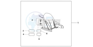 CB600FA9 Spain - (SP / ABS) drawing HUGGER PEARL PEARL COOL WHITE