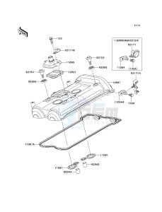 ER 650 A [ER-6N (AUSTRALIAN] (A6F-A8F) A8F drawing CYLINDER HEAD COVER