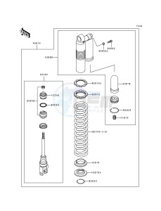 KX 250 K [KX250] (K) [KX250] drawing SHOCK ABSORBER-- S- -