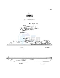 JS 800 A [800 SX-R] (A6F-A9F) A9F drawing DECALS-- A9F- -