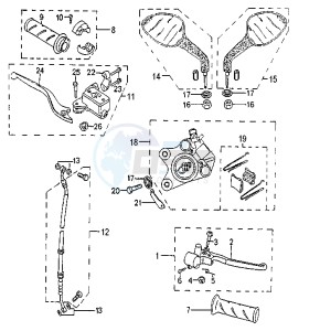 ZENITH LN/LS - 50 cc drawing BRAKE PUMP AND CALIPER