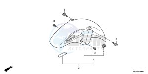 NT700VAB drawing FRONT FENDER