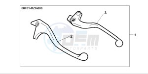 GL1500CD drawing CHROME LEVER KIT