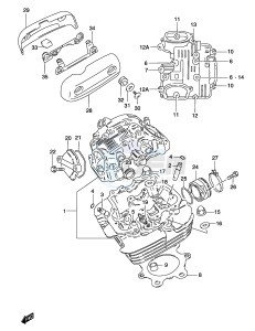 GZ250 (P19) drawing CYLINDER HEAD (MODEL K3)