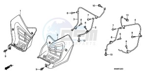 TRX250XD TRX250X Australia - (U) drawing MUDGUARD