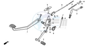 CB250 TWO FIFTY drawing PEDAL