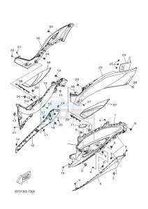 CZD300P-AB XMAX 300 POLICE (BGS4) drawing STAND & FOOTREST 2