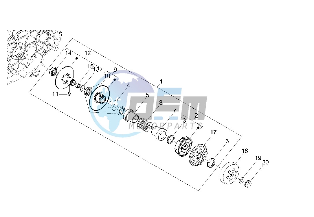 Driven pulley