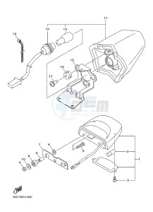 XJ6NA XJ6S 600 DIVERSION (S-TYPE) (36BH 36BJ) drawing TAILLIGHT