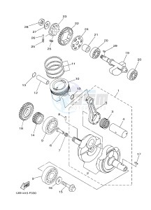 YZ250X (BJ41) drawing CRANKSHAFT & PISTON