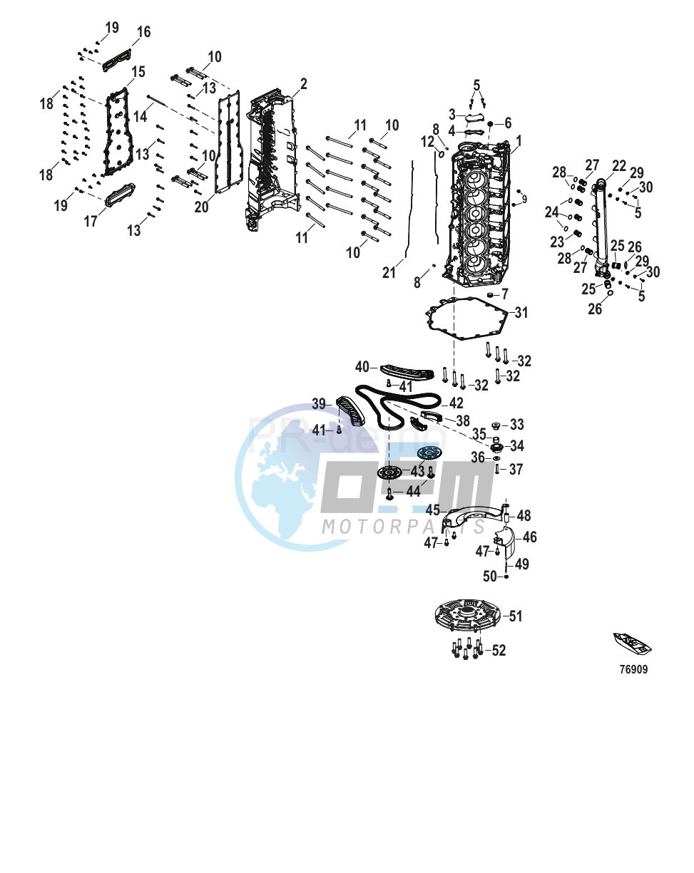 Cylinder Block Serial 3B332192 and Up