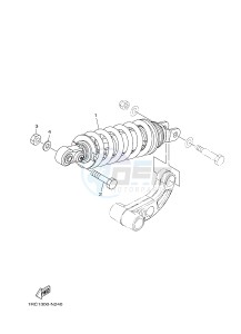 MT09 900 (1RCC) drawing REAR SUSPENSION