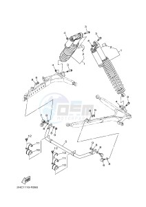 YXZ1000ES YXZ10YPSG YXZ1000R EPS SPECIAL EDITION (2HC1) drawing REAR SUSPENSION